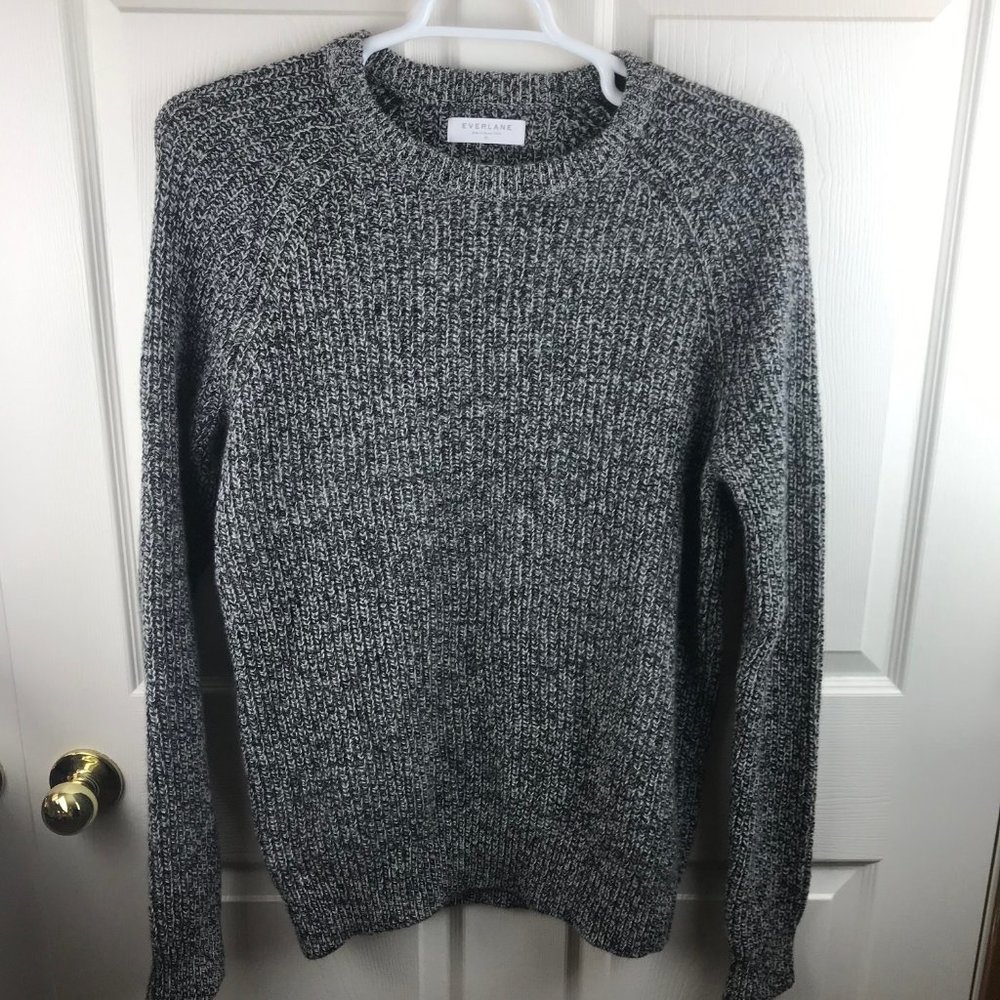 Everlane Marled Charcoal Gray Crewneck Sweater